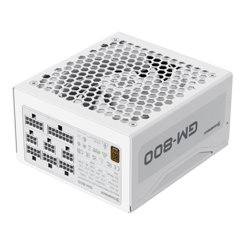 GameMax GM-800 White Power Supply Full Modular - White GameMax GM-800 White Power Supply Full Modular - White